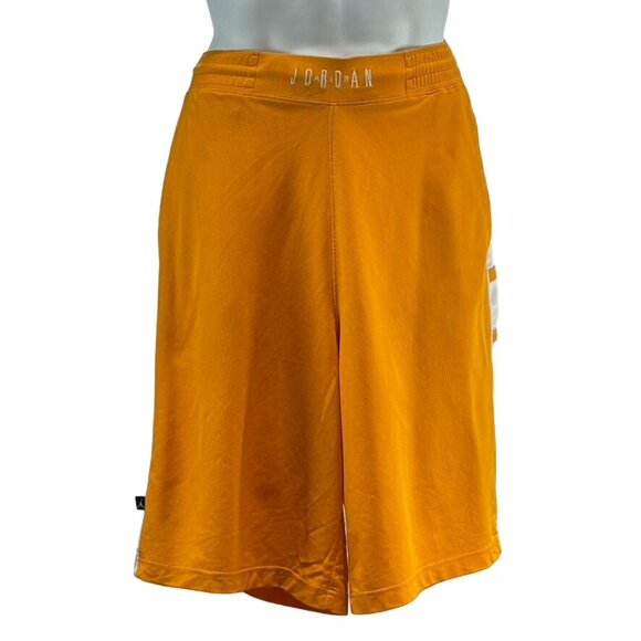 AIR JORDAN DRI-FIT Men's Shorts Polyester Orange White Stretchable Waist Size XL - Picture 1 of 11